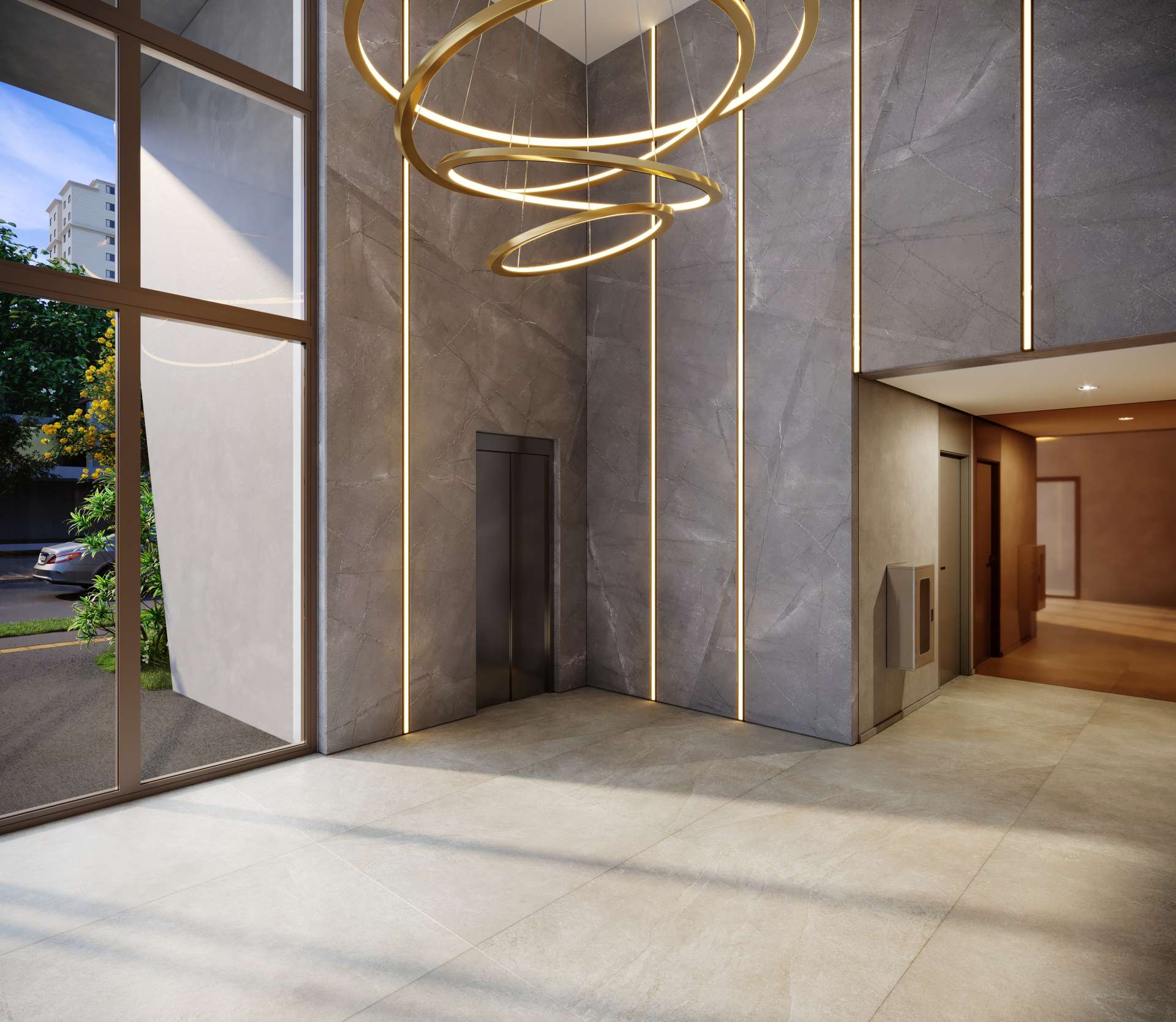 Perspectiva artística do Lobby