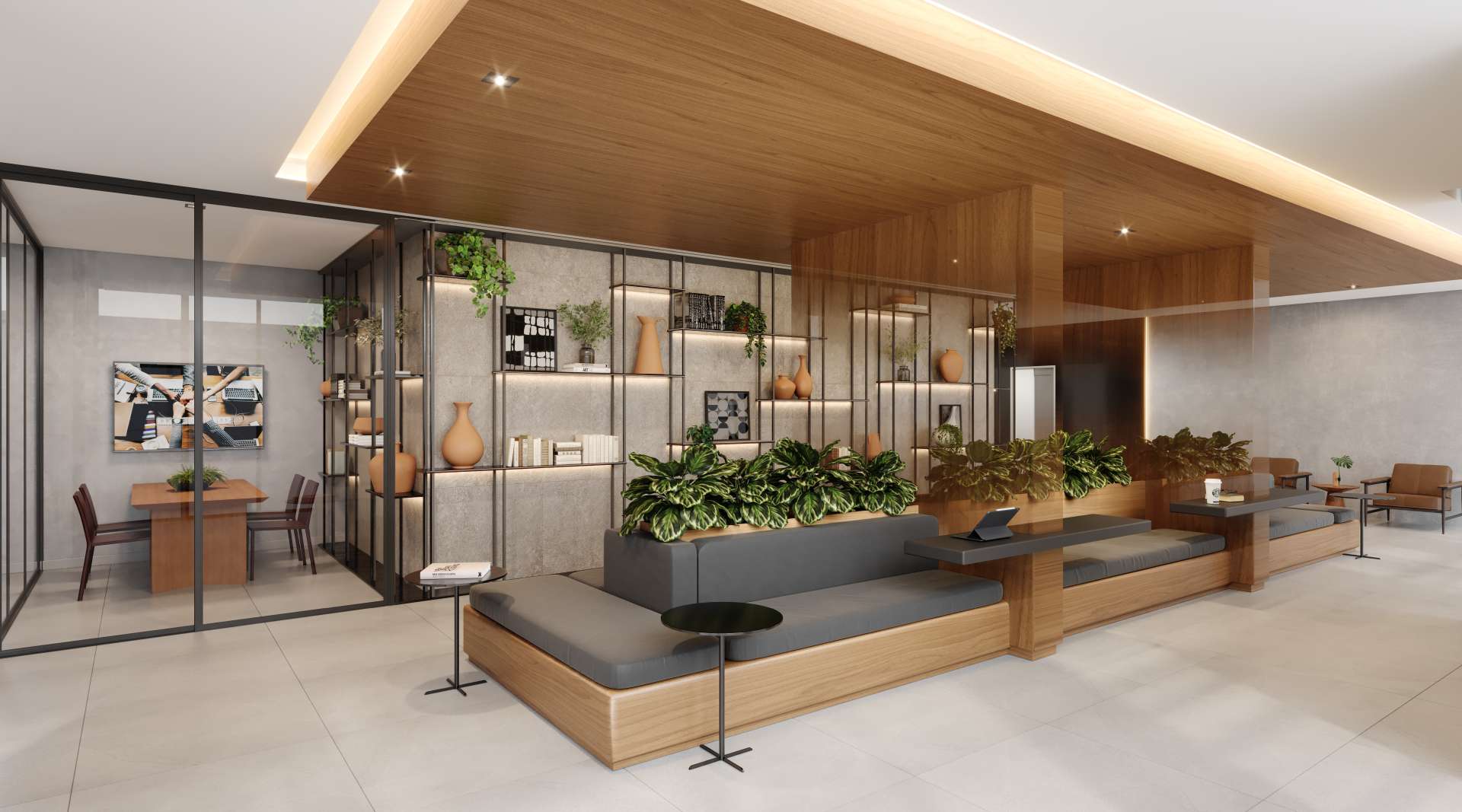 Perspectiva artística do Coworking